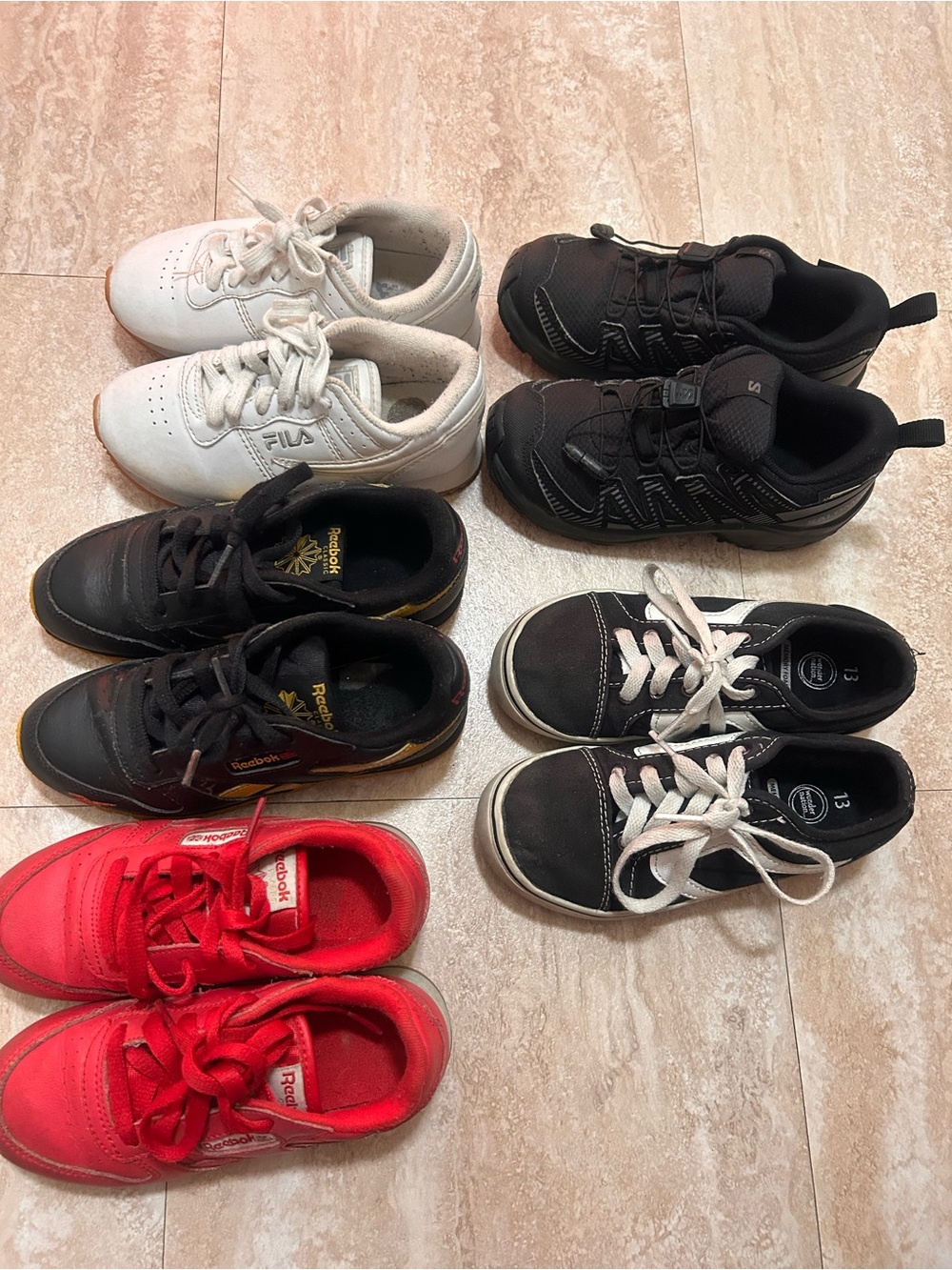 Bundle of boy shoes